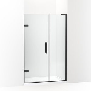 K27606-10L-BL Composed Shower Door - Fixed Shower Door - Matte Black