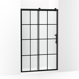 K702254-10G80-BL Rely Shower Door - Sliding Shower Door - Matte Black