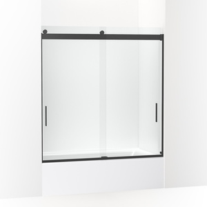 K706000-L-BL Levity Tub & Shower - Sliding Shower Door - Matte Black