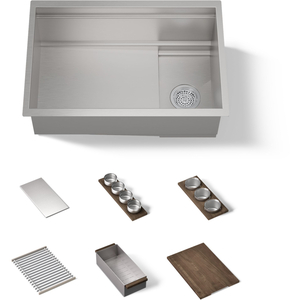 K37911-WAL-NA Synthos White/Color Undermount - Single Bowl Kitchen Sink - Stainless Steel