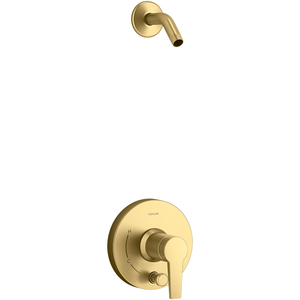 KT49989-4L-2MB Pitch Tub & Shower Faucet Trim Trim Kit - Vibrant Brushed Moderne Brass