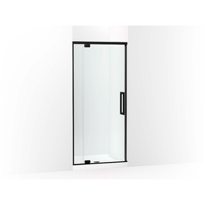 KCA37593-8L-BL Statement Shower Door - Swing Shower Door - Matte Black