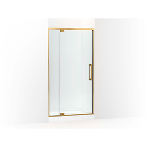 KCA37594-8L-2MB Statement Shower Door - Swing Shower Door - Vibrant Brushed Moderne Brass