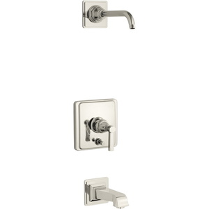 KT13133-4AL-SN Pinstripe Tub & Shower Faucet Trim Trim Kit - Vibrant Polished Nickel