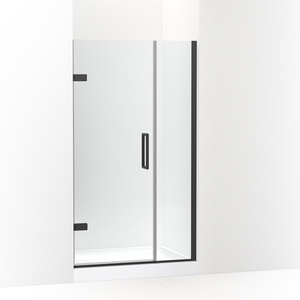 K27600-10L-BL Composed Shower Door - Fixed Shower Door - Matte Black