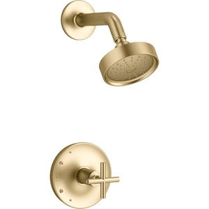 KTS14422-3G-2MB Purist Shower Faucet Trim Trim Kit - Vibrant Brushed Moderne Brass