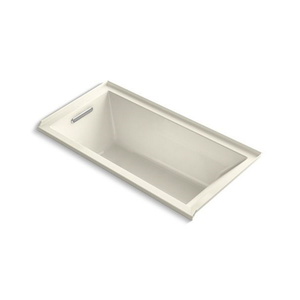 K1167-VBLW-96 UnderScore VibrAcoustic 60'' x 30'' Soaking Tub - Biscuit