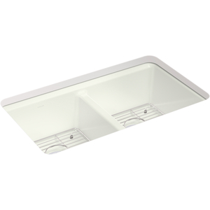 K8679-5UA1-NY Riverby White/Color Undermount - Double Bowl Kitchen Sink - Dune