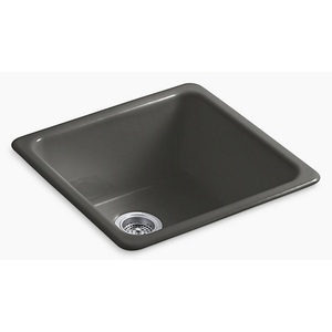 K6587-58 Iron/Tones White/Color Dual Mount Single Bowl Kitchen Sink - Thunder Grey K6587-58 Iron/Tones White/Color Dual Mount Single Bowl Kitchen Sink - Thunder Grey