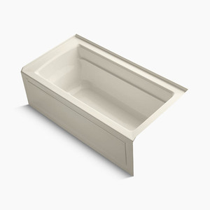 1122-GHRAW-47 Archer 60'' x 32'' Air Tub - Almond 1122-GHRAW-47 Archer 60'' x 32'' Air Tub - Almond