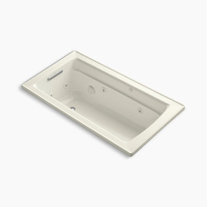K1122-H-96 Archer 60'' x 32'' Whirlpool Bath - Biscuit K1122-H-96 Archer 60'' x 32'' Whirlpool Bath - Biscuit