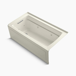 K1122-HL-96 Archer 60'' x 32'' Whirlpool Bath - Biscuit