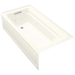 K1124-HL-96 Archer 72"x 36" Whirlpool Bath - Biscuit