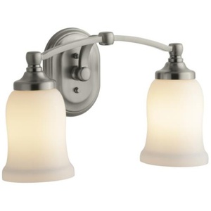 K11422-BN Bancroft 2 Bulb Bathroom Lighting - Vibrant Brushed Nickel