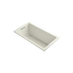 K1168-VB-96 UnderScore VibrAcoustic 60'' x 32'' Soaking Tub - Biscuit