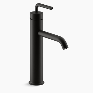 K14404-4A-BL Purist Vessel Filler Bathroom Faucet - Matte Black