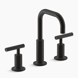 K14406-4-BL Purist 8'' Widespread Bathroom Faucet - Matte Black