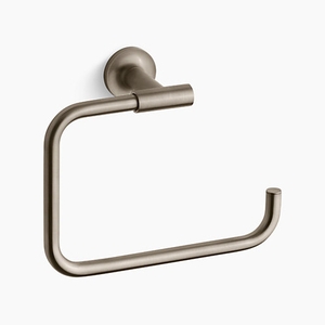 K14441-BV Purist Towel Ring Bathroom Accessory - Vibrant Brushed Bronze