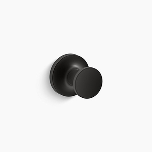 K14443-BL Purist Robe Hook Bathroom Accessory - Matte Black