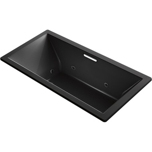 K1835-JH-7 Underscore 72"x 36" Whirlpool Bath - Black