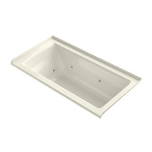 K1947-R-96 Archer 60'' x 30'' Whirlpool Bath - Biscuit K1947-R-96 Archer 60'' x 30'' Whirlpool Bath - Biscuit