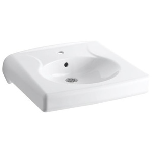 K1997-1-0 Brenham Wall Hung Bathroom Sink - White K1997-1-0 Brenham Wall Hung Bathroom Sink - White