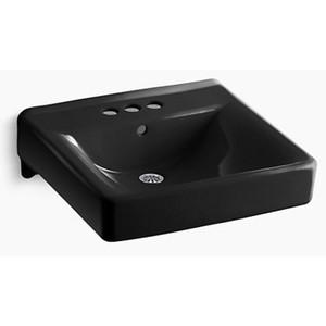 K2054-7 Soho Wall Hung Bathroom Sink - Black