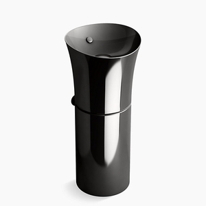 K20701-7 Veil Pedestal Bathroom Sink - Black