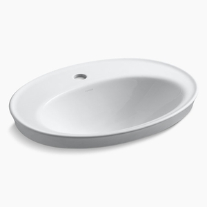 K2075-1-0 Serif Self Rimming Bathroom Sink - White