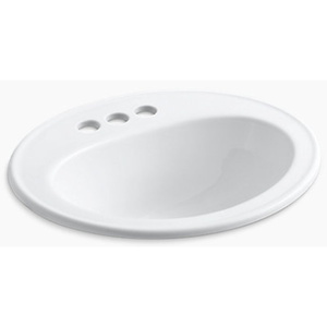 K2196-4-0 Pennington Self Rimming Bathroom Sink - White