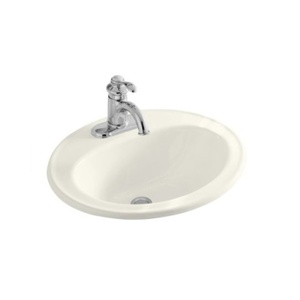 K2196-1-96 Pennington Self Rimming Bathroom Sink - Biscuit