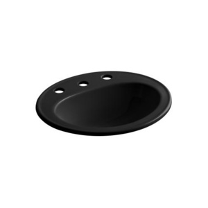 K2196-8-7 Pennington Self Rimming Bathroom Sink - Black