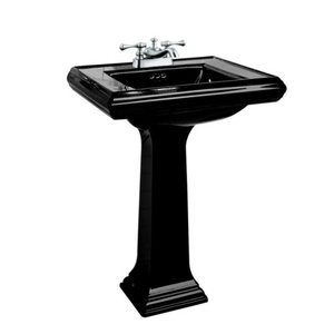 K2258-8-7 Memoirs Classic Pedestal Bathroom Sink - Black