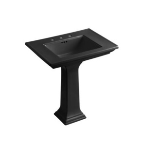 K2268-8-7 Memoirs Stately Pedestal Bathroom Sink - Black