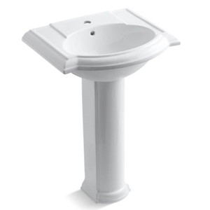 K2286-1-0 Devonshire Pedestal Bathroom Sink - White