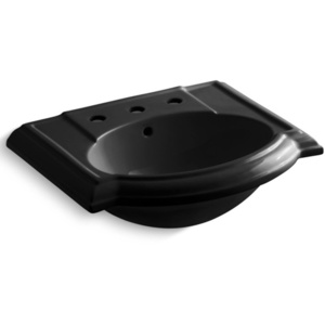 K2287-8-7 Devonshire Pedestal Basin Part - Black K2287-8-7 Devonshire Pedestal Basin Part - Black