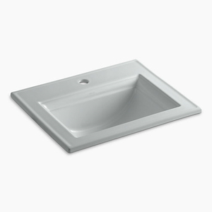 K2337-1-95 Memoirs Stately Self Rimming Bathroom Sink - Ice Grey