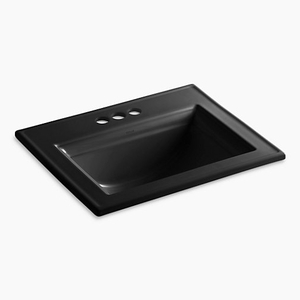 K2337-4-7 Memoirs Stately Self Rimming Bathroom Sink - Black