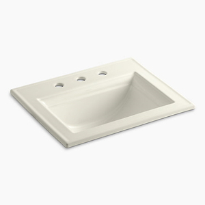 K2337-8-96 Memoirs Stately Self Rimming Bathroom Sink - Biscuit