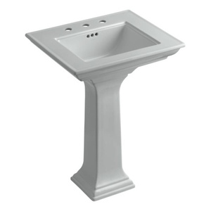 K2344-8-95 Memoirs Stately Pedestal Bathroom Sink - Ice Grey