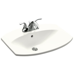 K2351-4-0 Cimarron Self Rimming Bathroom Sink - White