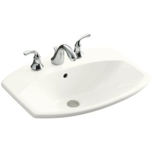 K2351-8-0 Cimarron Self Rimming Bathroom Sink - White