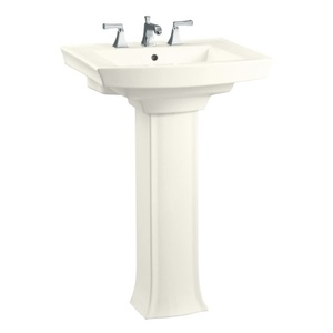 K2359-8-96 Archer Pedestal Bathroom Sink - Biscuit