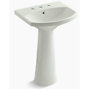 K2362-8-NY Cimarron Pedestal Bathroom Sink - Dune