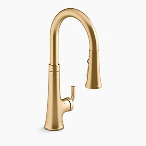 K23766-2MB Tone Pull-Out Spray Kitchen Faucet - Vibrant Brushed Moderne Brass