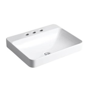 K2660-8-0 Vox Vessel Style Bathroom Sink - White