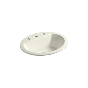 K2699-8-96 Bryant Self Rimming Bathroom Sink - Biscuit