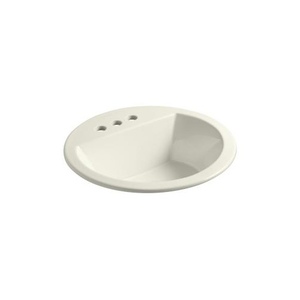 K2714-4-96 Bryant Self Rimming Bathroom Sink - Biscuit