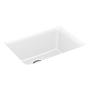 K28001-CM6 Cairn White/Color Undermount - Single Bowl Kitchen Sink - Matte White