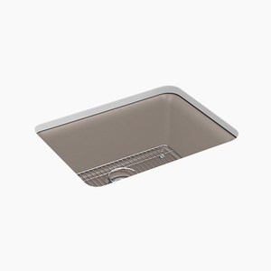 K28001-CM3 Cairn White/Color Undermount - Single Bowl Kitchen Sink - Matte Taupe